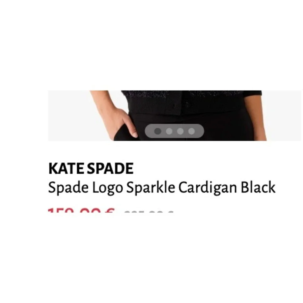 Kate Spade Spade Logo Sparkle Cardigan Black Multi Metallic KJ213 Womens‎ Medium